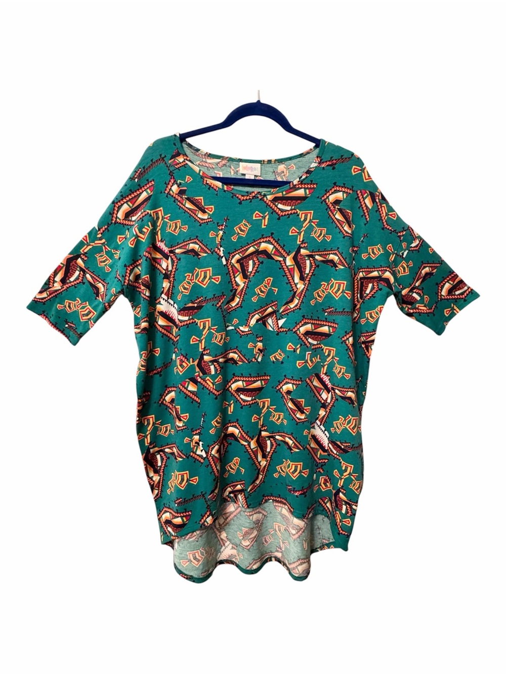 LuLaRoe Irma Tops Geometric and Tribal-inspired Pattern.